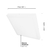 Plafón LED cuadrado blanco de 22x22cm, 18W 1440lm Frío, de aplicar - comprar online