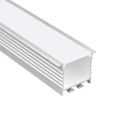 Perfil de Aluminio Linear 35x35mm Anodizado, Cover Opal Blanco x1m - tienda online