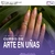 Manos con uñas decoradas en tonos nude y amarillo, promoviendo un Curso de Arte en Uñas Instituto de Belleza e Imagen Francisco Gutierrez.  Instituto de Belleza en Aguascalientes - Instituto de Belleza e Imágen Francisco Gutiérrez - Carrera Técnica en Bel