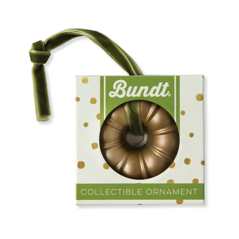 Adorno coleccionable Anniversary Bundt Dorado Nordic Ware