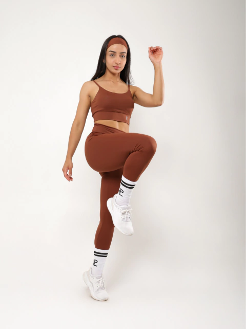 CONJ. TOP BASIC LOVE + LEGGING BASIC ESSENTIAL BROWN