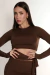 BLUSA AMARRAÇÃO NAOMI MARROM - loja online