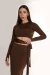 BLUSA AMARRAÇÃO NAOMI MARROM - comprar online