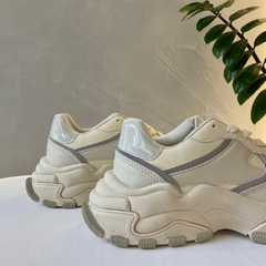TÊNIS CHUNKY OFF WHITE REFLETIVO - 2K Shoes