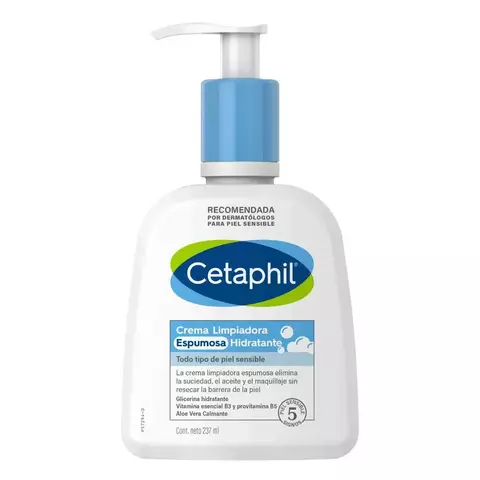 Cetaphil Crema Limpiadora Espumosa Hidratante 237ml