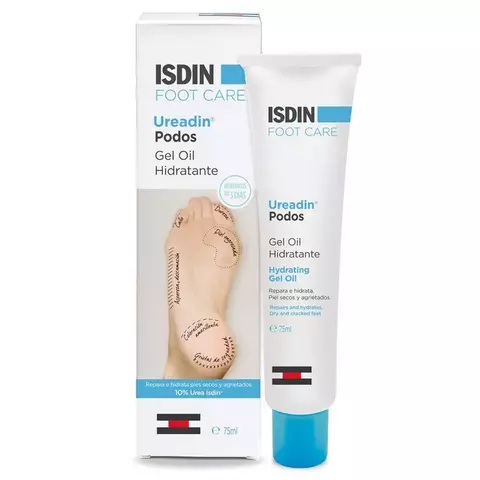 ISDIN Ureadin Podos Gel Oil – Con Urea ISDIN 10% – Cuidado de Pies Secos y Agrietados – 75 ml