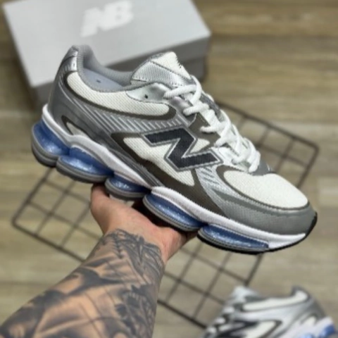 Tênis NB 2000 Masculino Prata Branco - comprar online