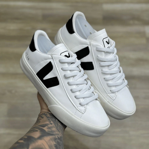 Tênis Vertz Veja Branco Preto - comprar online