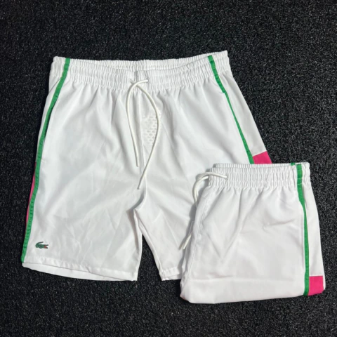 Bermuda Tactel Lcst Branco Rosa - comprar online