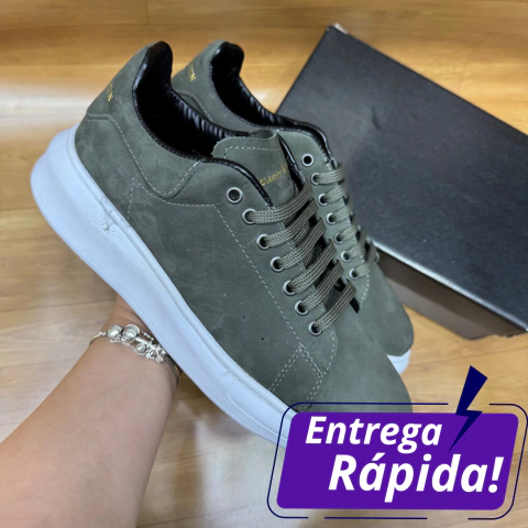 Tênis Alexander McQueen Oversized "Verde Escuro Camurça" Importado - comprar online