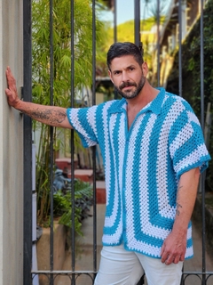 Blusão Crochê Navy G/GG