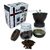 Moedor De Café Manual Vidro Plastico Inox Ceramica - Marrom - comprar online