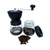 Moedor De Café Manual Vidro Plastico Inox Ceramica - Preto - comprar online