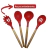 Kit Utensílios de Cozinha 12Pçs - Silicone e Cabo de Madeira - Bem Barato Brasil