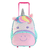 Mochila Infantil Com Rodinhas Unicornio - Roxo