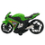 Super Moto 1600 Esportiva com Rodas com Fricção - Verde na internet