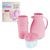 Kit Garrafa Paris 500ml Garrafa Fano 250ml e Pote Dosador 300ml Unibaby Rosa