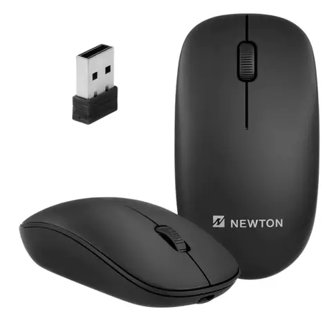 PRETO NMS-007 - Mouse Sem Fio Simples e Discreto