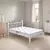 Cama De Casal 100% Aço Branca Estilo Luxo Estrado Pinos 002