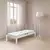 Cama Solteiro Tubular Com Estrado de Ferro Branca Marcheli