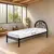 Cama De Solteiro 100% Aço Preta Com Estrado Em Pinus 022