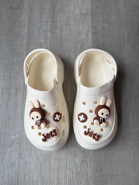 Sandália chinelo babuche Lily off white