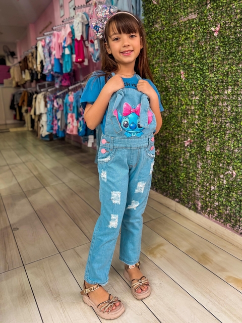 Jardineira Jeans Stitch - comprar online