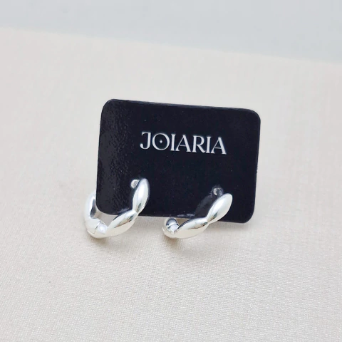 Brinco Prata 925 Argola Trabalhada 13mm - comprar online