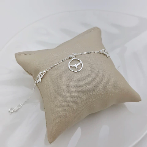 Pulseira Prata 925 Cruz e Espírito Santo - comprar online