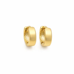 Brinco Banhado a Ouro 18k Argola Lisa 9mm