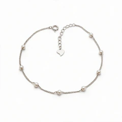 Pulseira Prata 925 com Ródio Pérola