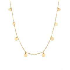 Gargantilha Banhado a Ouro 18k com Chapinhas