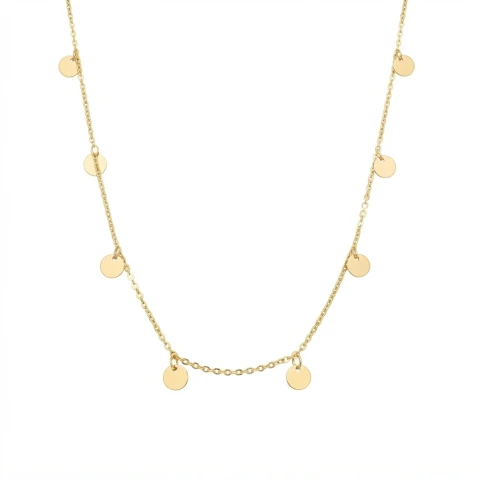 Gargantilha Banhado a Ouro 18k com Chapinhas