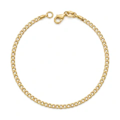 Pulseira Banhado a Ouro 18k Grumet 2,2mm