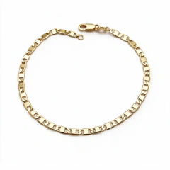 Pulseira Banhada a Ouro 18k Piastrine 3,3mm