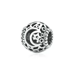 Berloque Prata 925 Lua e Estrela - comprar online