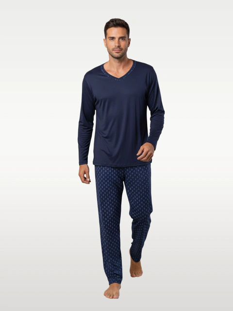 Pijama Masc. Suede Longo