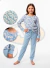 Pijama Infantil Menina Soninho Azul Suede