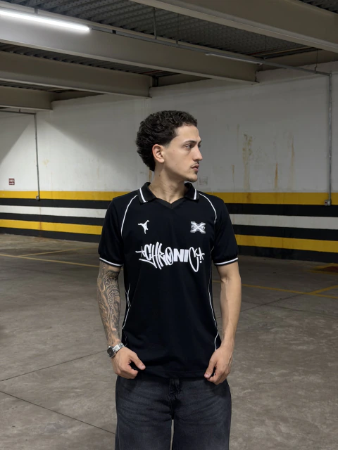 CAMISETA POLO CHRONIC “ CONTRAST ” PRETA