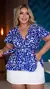 Blusinha Plus Size Serena azul - comprar online