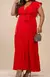 Vestido Duna Curve Thalita - Vermelho - ESTILO POPULAR