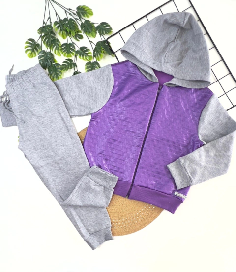CONJUNTO TAM 4 MOLETON MENINA 5203 5204