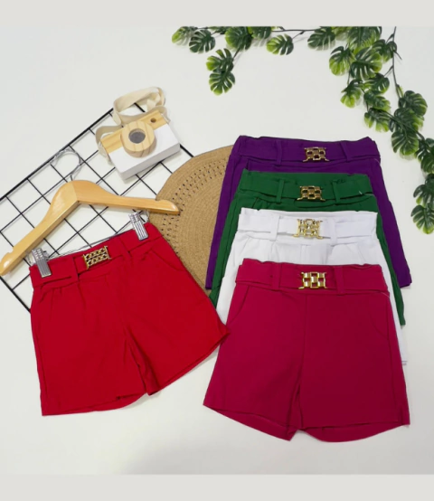 SHORTS BENGALINE CINTO DOURADO 30300 - comprar online