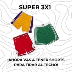 ¡SUPER OFERTA 3X1 SHORTS NBA! PAGANDO EL DE LOS CHICAGO BULLS - TE LLEVAS DE REGALO EL DE LOS LAKERS Y CELTICS