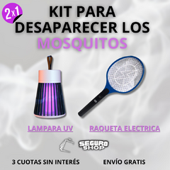 ¡KIT DEFINITIVO PARA EL VERANO! LAMPARA UV + RAQUETA MATA MOSQUITOS