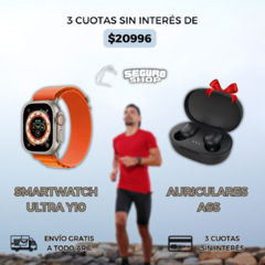 Smartwatch Ultra Y10 + Auriculares A6S ¡DE REGALO!