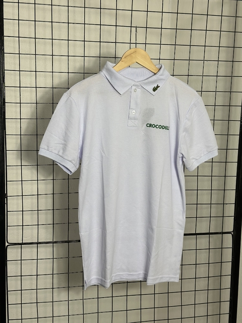 Camisa Polo Lacoste Crocodile - Branca - comprar online