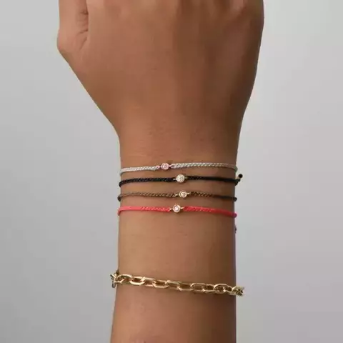 Pulseira Ponto De Luz Trançada