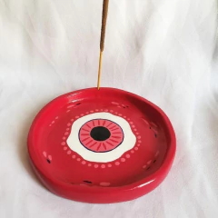 Incensário Olho Grego Vermelho - comprar online