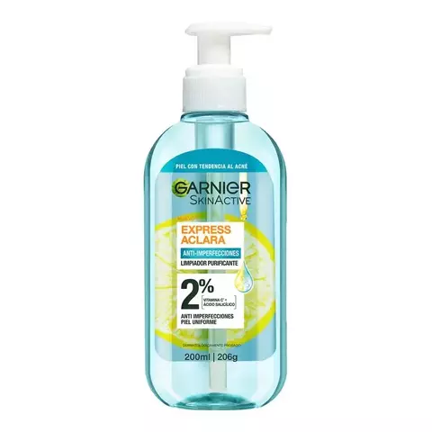 Garnier Gel Limpiador Facial Anti Imperfecciones con Vitamina C - 200ml - comprar online